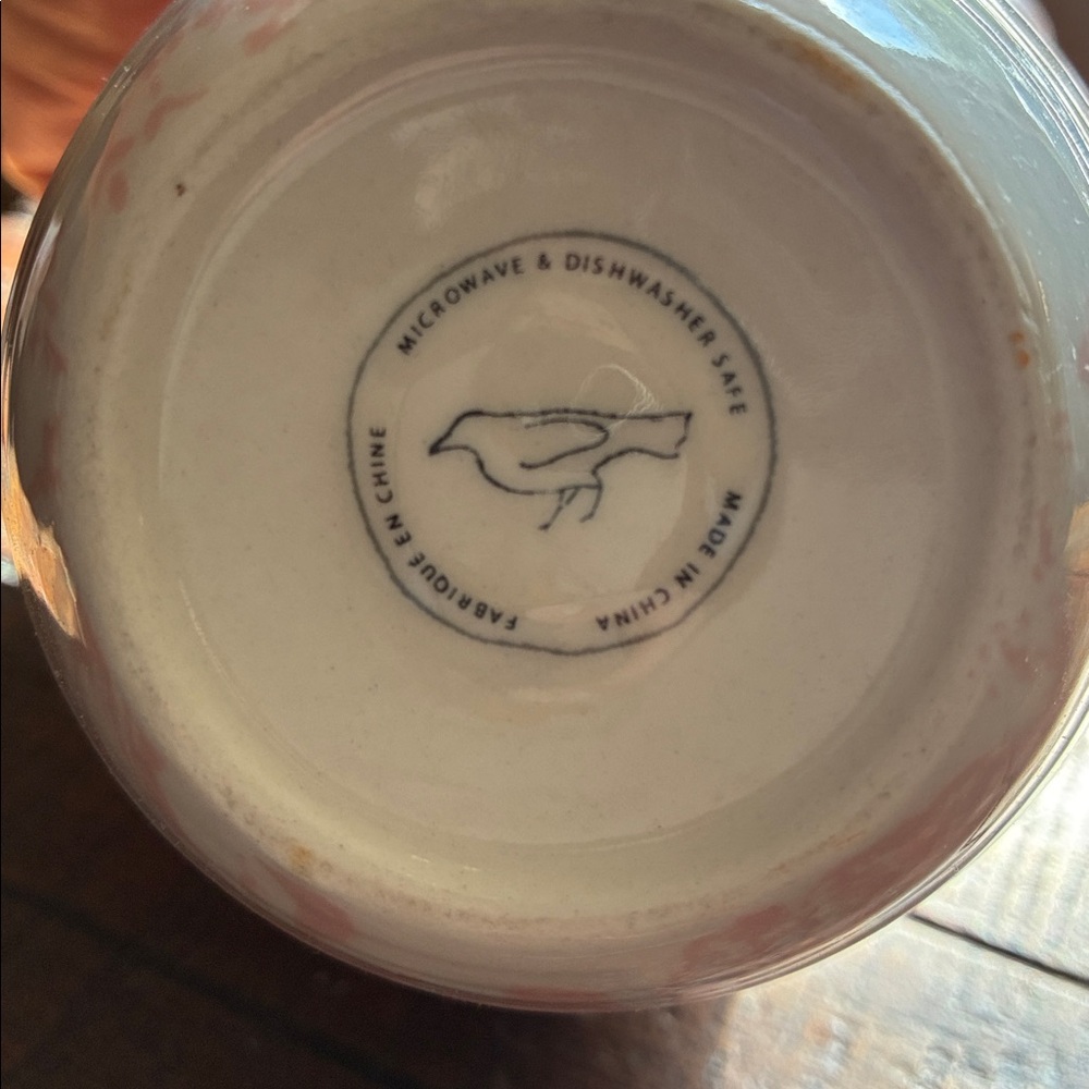 Anthropologie Pink Monogrammed Mug - Picture 3 of 4